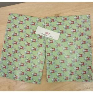 Vineyard Vines brand wrapping paper two 17-in x 17-in sheets